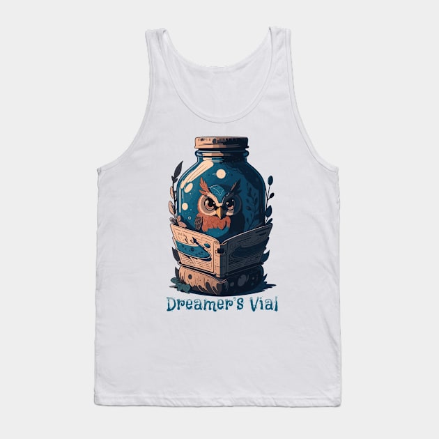 Owl in a Jar - Dreamer's Vial Tank Top by KroomanL